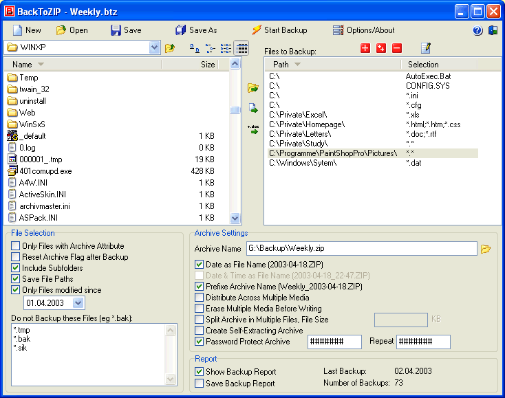 BackToZIP Screenshot